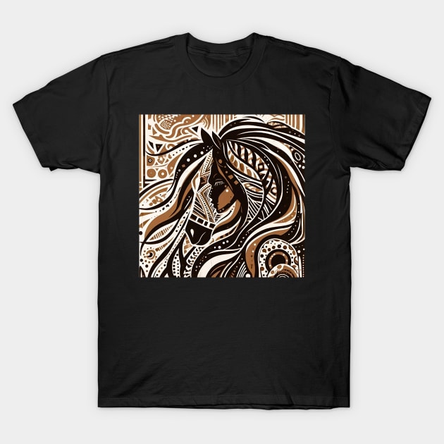 Queen and her horse by Charlotte VanRoss( cvanross ) T-Shirt by Charlotte VanRoss 